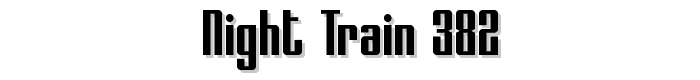 Night Train 382 font